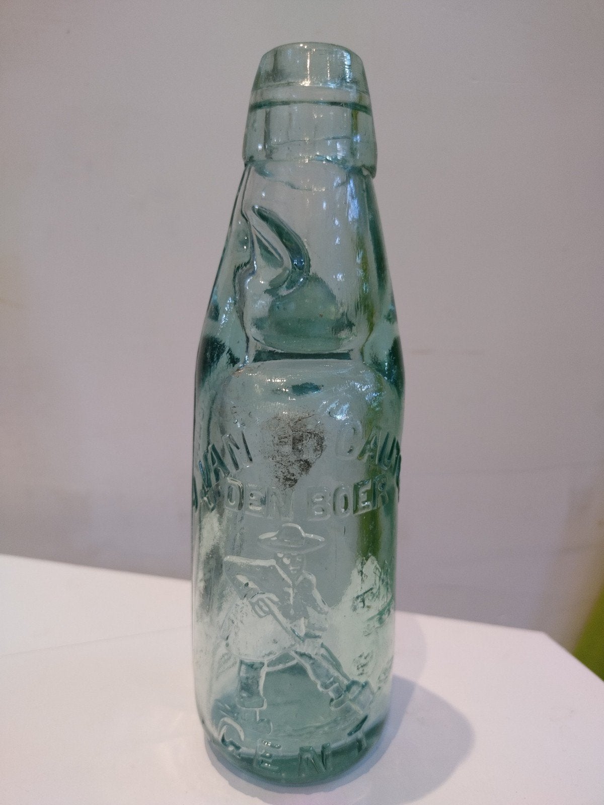 antiek limonadeflesje J. Van De Cauter -GENT, Antiek en Kunst, Ophalen of Verzenden
