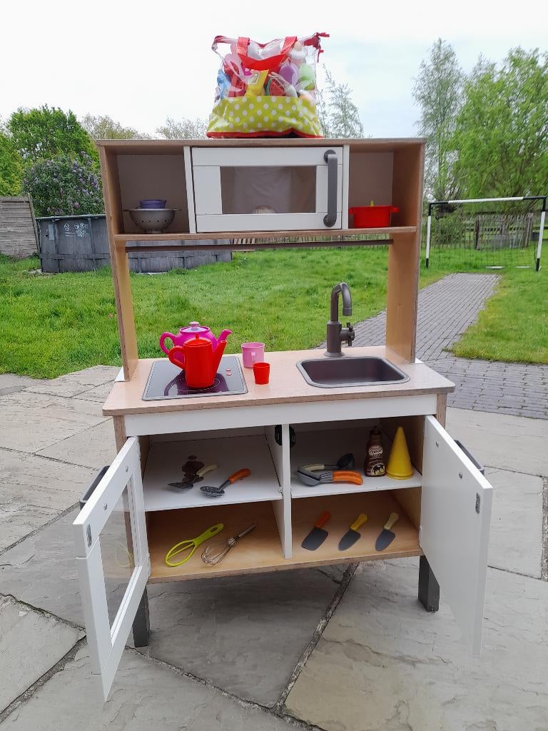 Houten speelkeukentje Ikea met toebehoren, Ophalen, Gebruikt, Hout, Speelkeuken