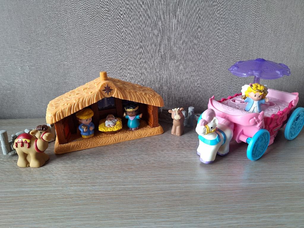 ☼ Set Little people kerststal + praalwagen, Ophalen of Verzenden, Gebruikt, Overige typen
