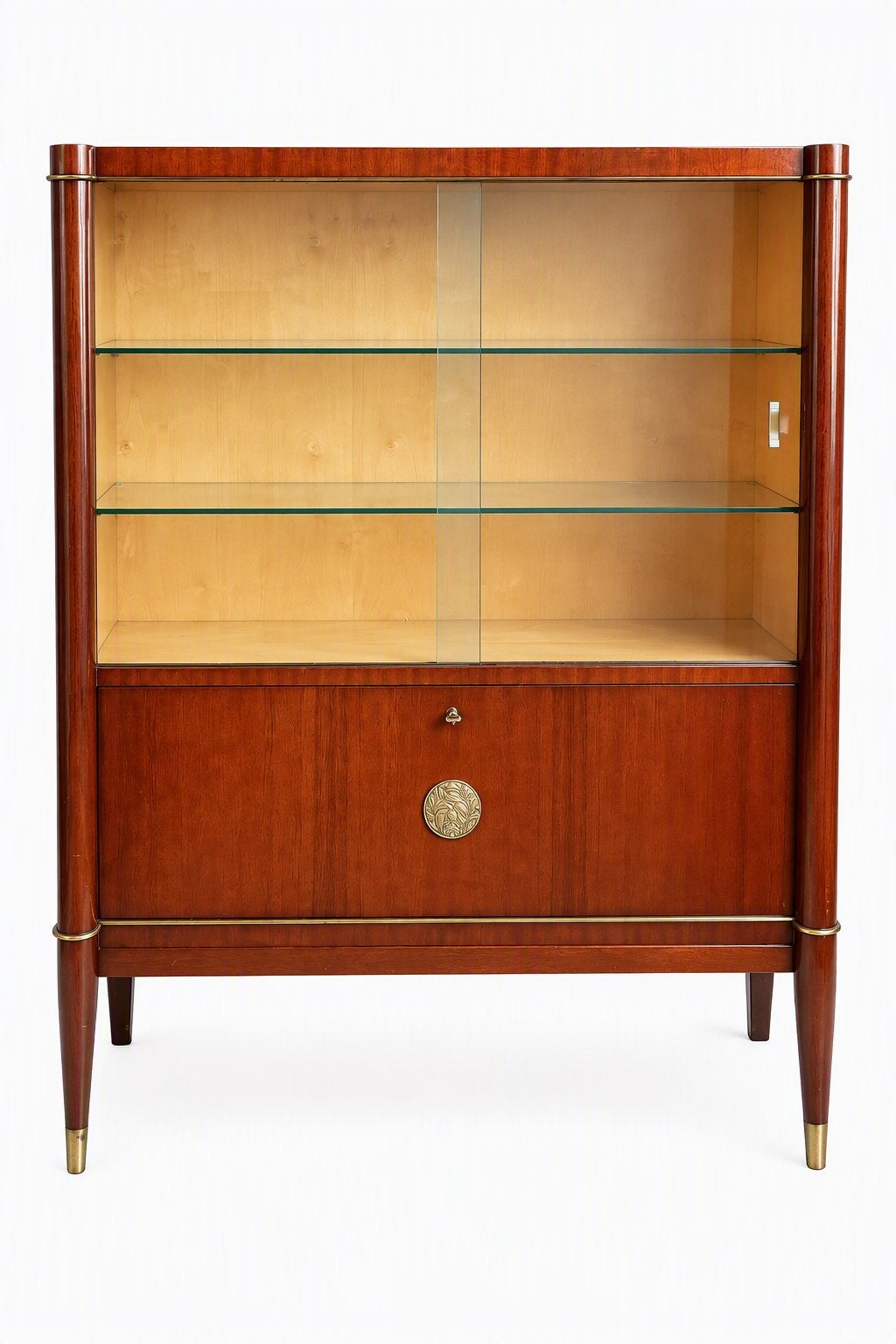 Vitrinekast „Voltaire” in art deco-stijl — De Coene Frères, Ophalen, Zo goed als nieuw, Glas