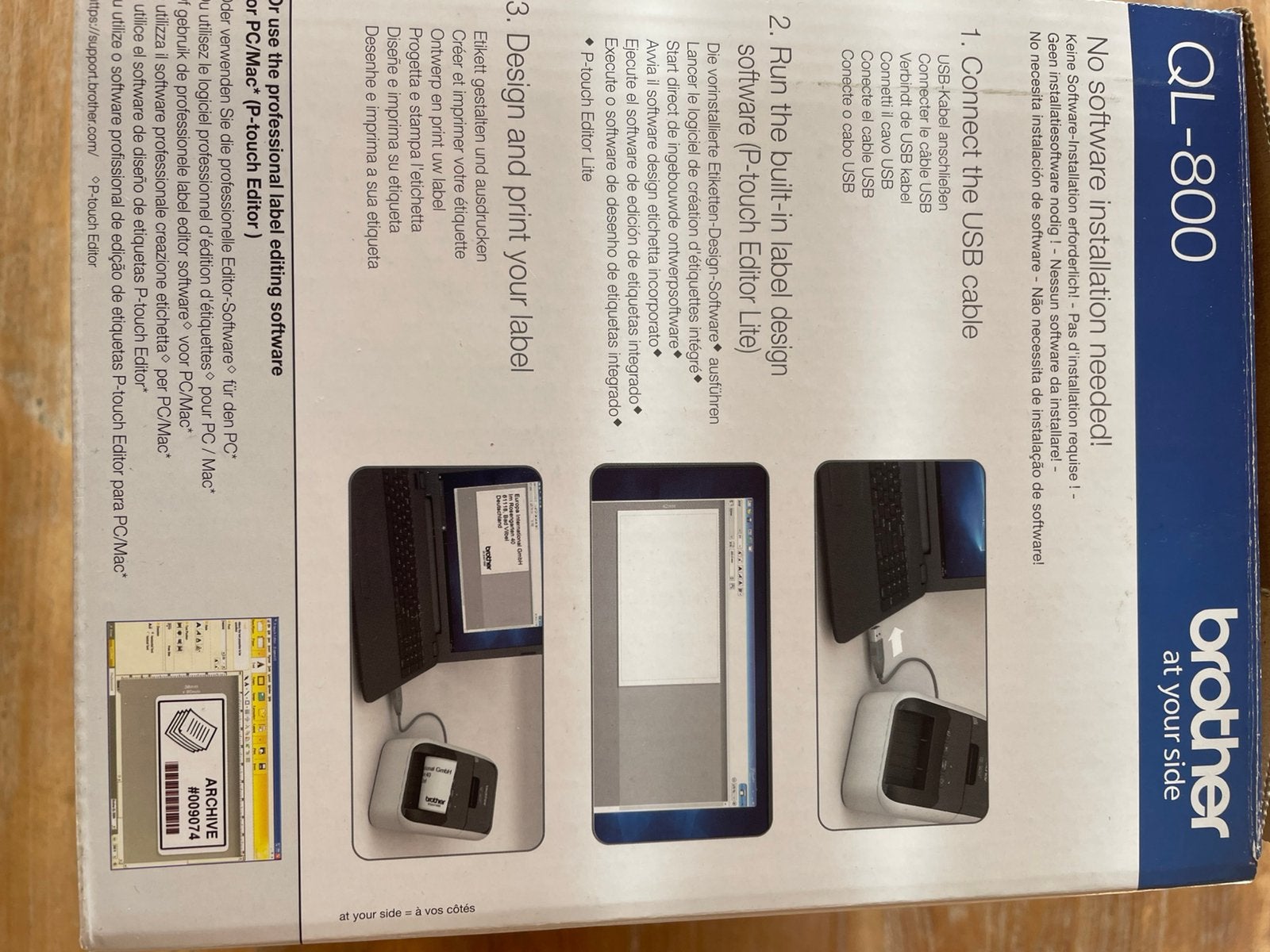 Nieuwe Brother Ql-800 label printer, Computers en Software, Ophalen of Verzenden, Zo goed als nieuw