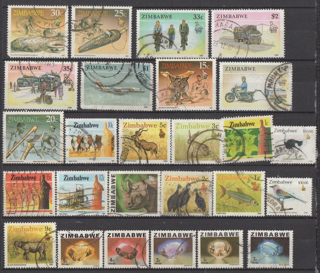 Zimbabwe - Set 26 stuks, Postzegels en Munten, Postzegels | Afrika, Verzenden, Zimbabwe, Gestempeld