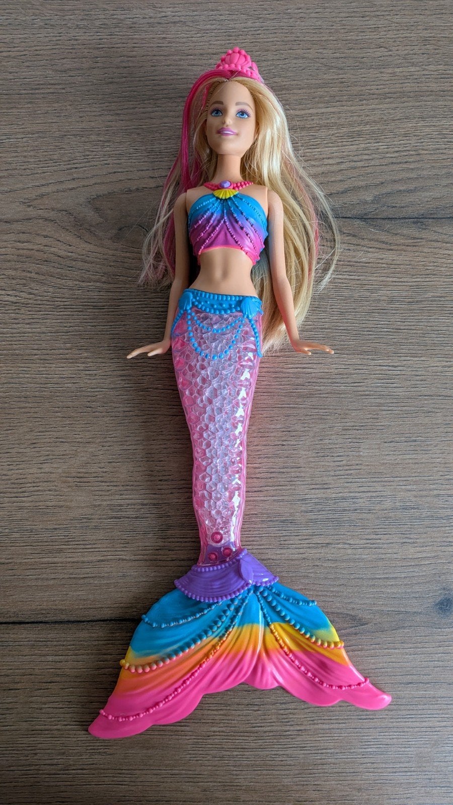 Barbie Dreamtopia rainbow lights zeemeermin, Ophalen of Verzenden, Zo goed als nieuw, Barbie