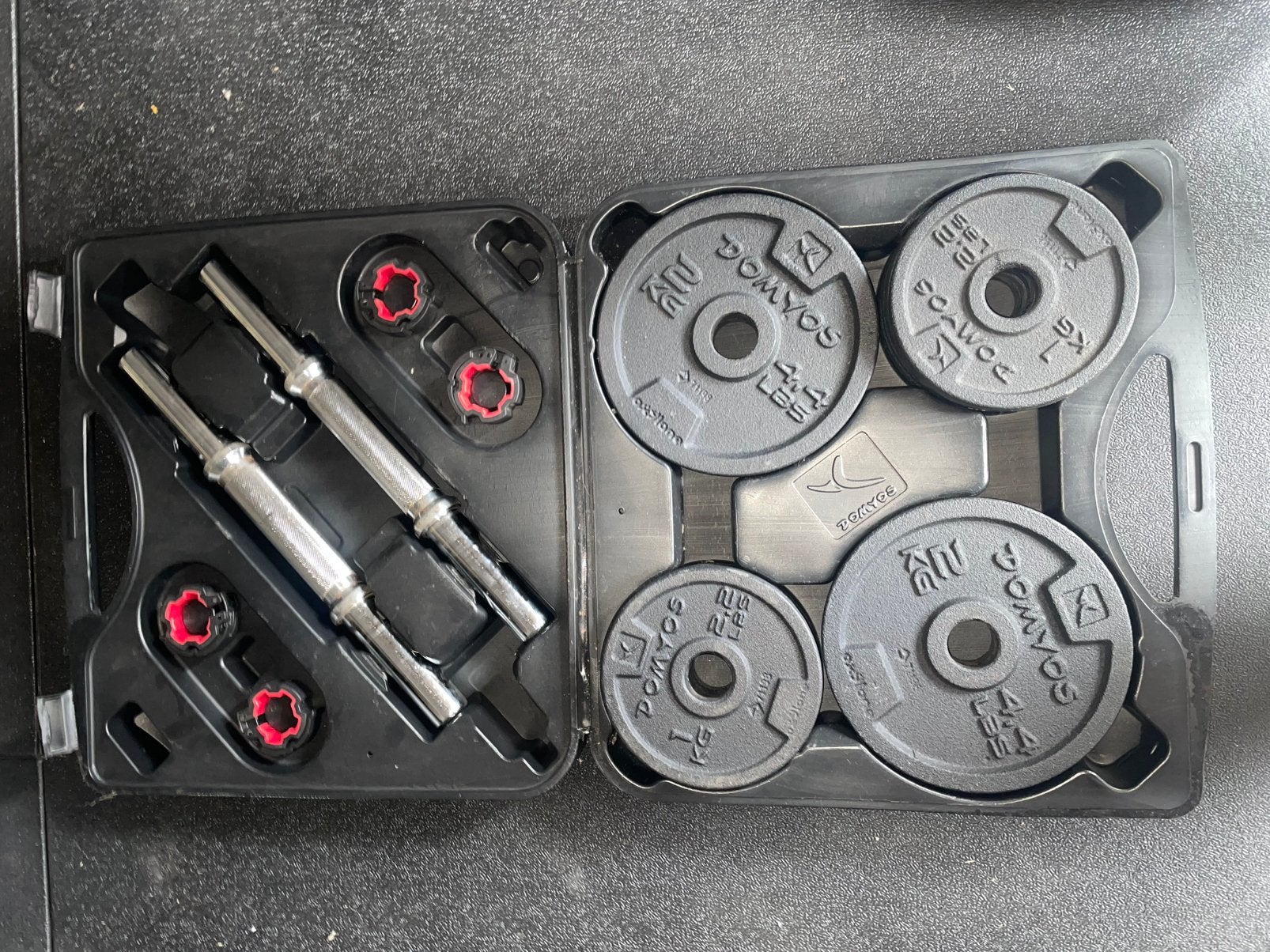Halterset van 20 kg met schijven, Enlèvement, Comme neuf, Set d’haltères