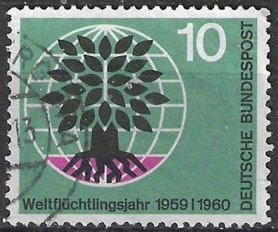 Duitsland Bundespost 1960 - Yvert 199 - Vluchtelingen (ST), Verzenden, Gestempeld