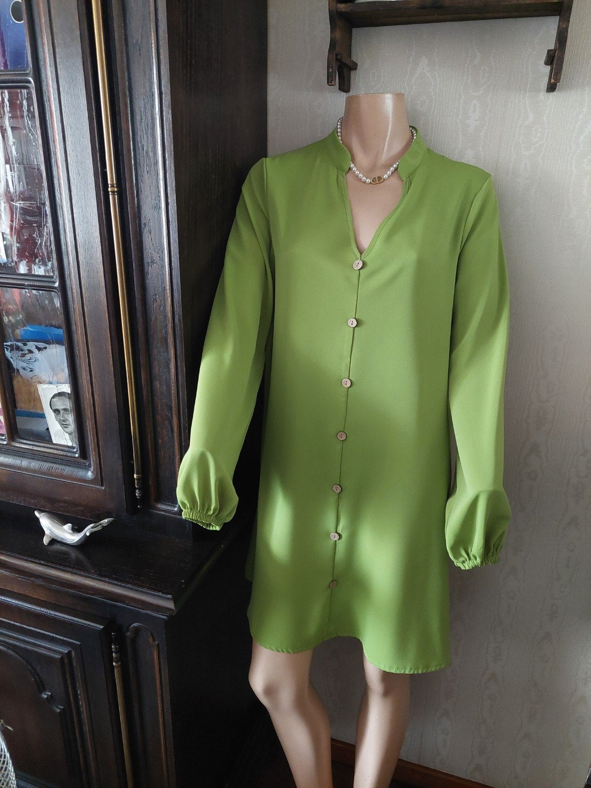 Nouvelle robe vert pomme prix 4 euros, Ophalen, Groen