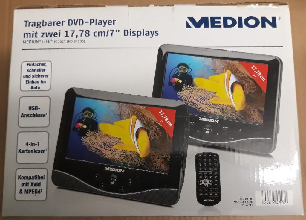 Draagbare Medion DVD-spelers, Ophalen of Verzenden, Zo goed als nieuw