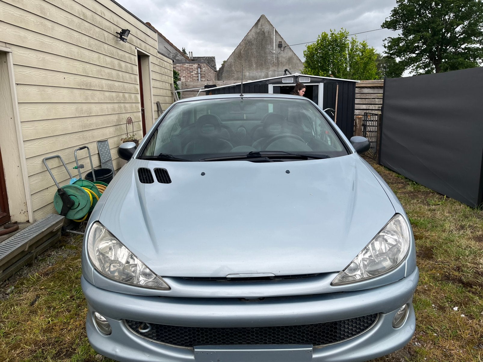Peugeot 206 cabrio 1.6, Auto's, Voorwielaandrijving, Zwart, Cabriolet, 1600 cc