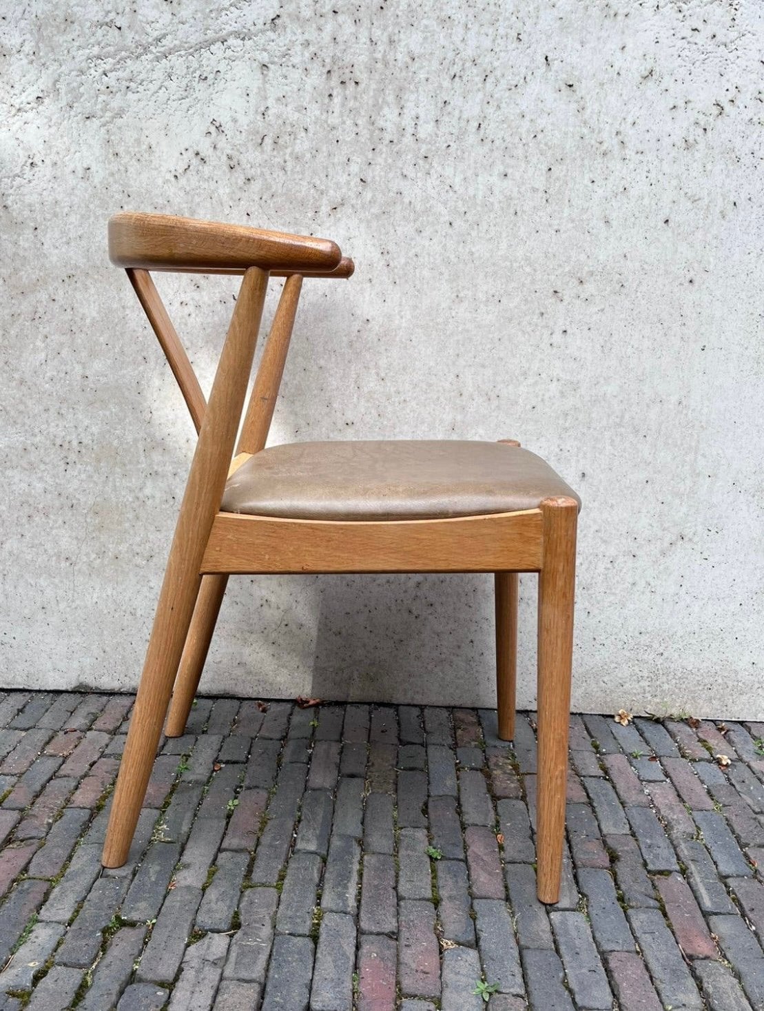 Set van 4 mooie Deense vintage midcentury stoelen, Huis en Inrichting, Ophalen, Zo goed als nieuw