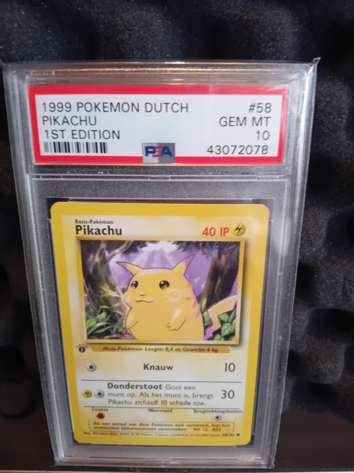 pikachu 1st edition Nederlands psa 10, Hobby en Vrije tijd, Verzamelkaartspellen | Pokémon, Ophalen of Verzenden
