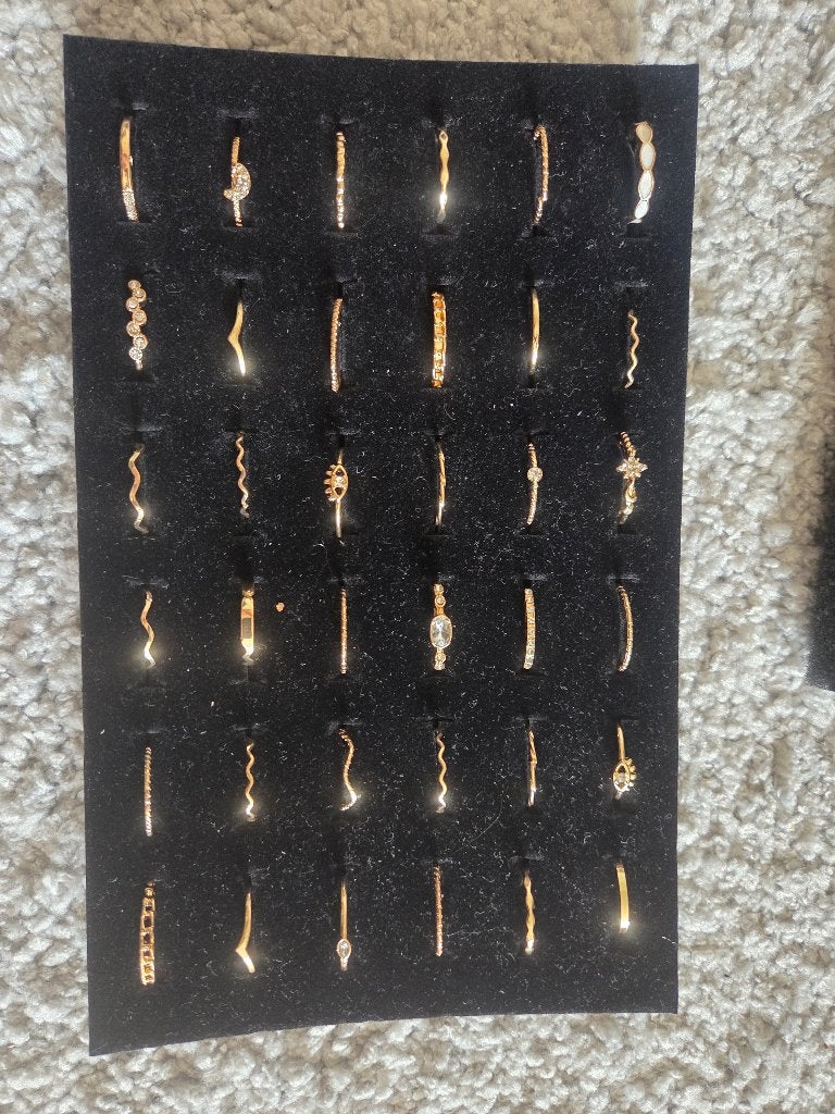 Groot lot ringen 76 stuks, Handtassen en Accessoires, Ringen, Ophalen, Nieuw, Goud, Dame