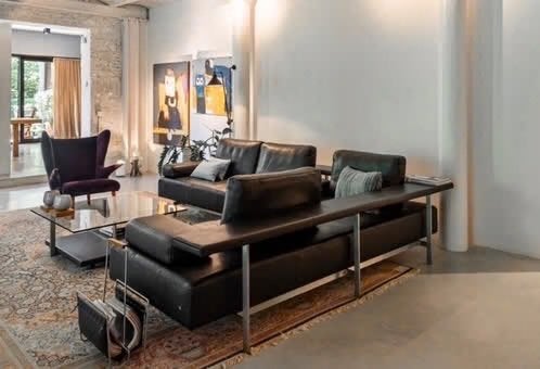 Zetel Rolf Benz leder +salontafel, Huis en Inrichting, Zetels | Zetels en Chaises Longues, Ophalen, Gebruikt, Vierpersoons of meer