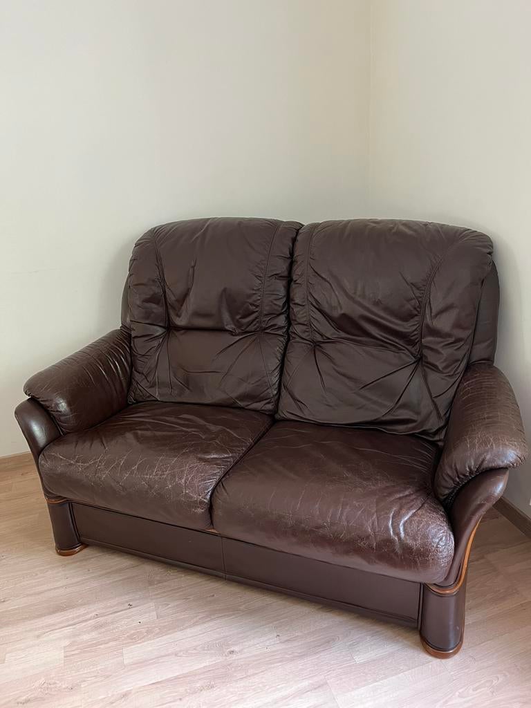 Salon en cuir, Enlèvement, Utilisé, Cuir