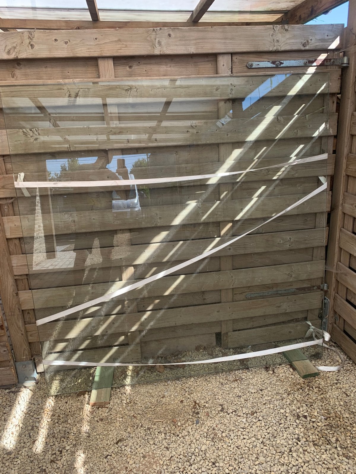 Tafelblad glas 1m60 x 1m60, Ophalen, Zo goed als nieuw, Glas