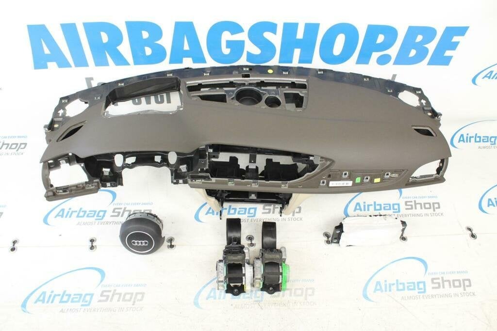 Airbag kit Tableau de bord brun beige HUD Audi A6 4G, Enlèvement ou Envoi, Utilisé
