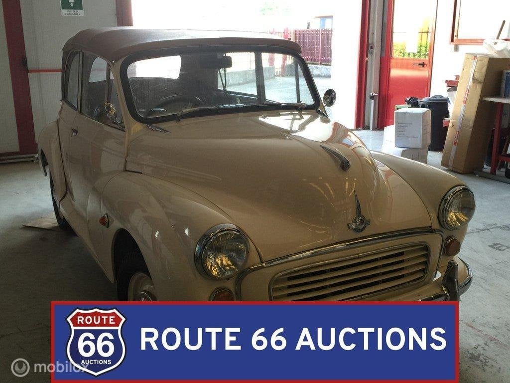 Morris Minor 1000 Convertible | Route 66 Auctions, Overige merken, Zwart, Bedrijf, Handgeschakeld