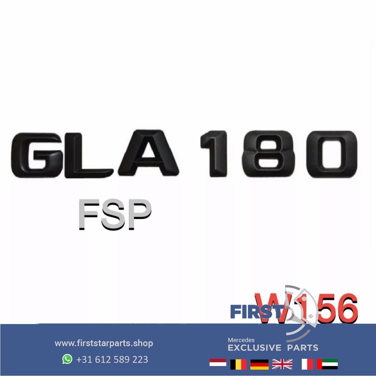 W156 GLA LOGO ZWART GLA45 / GLA180 / GLA220 AMG Mercedes 201, Arrière, Utilisé, -, -