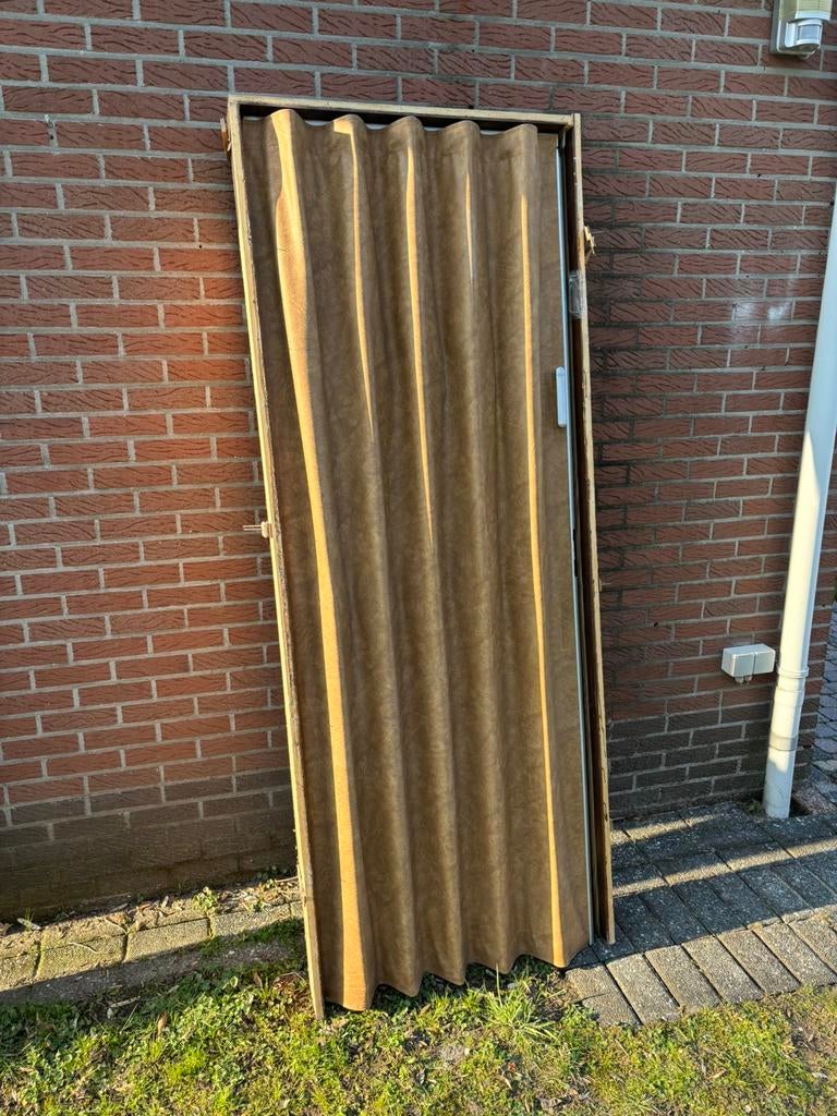 Harmonicadeur vintage vouwdeur, Ophalen, Gebruikt, Minder dan 80 cm, Binnendeur