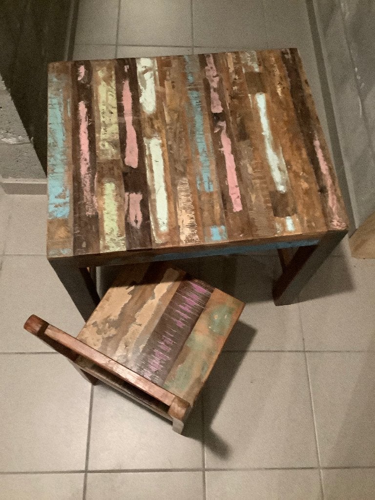 Couleur locale tafel + stoel, Ophalen, Zo goed als nieuw, Tafel(s) en Stoel(en)