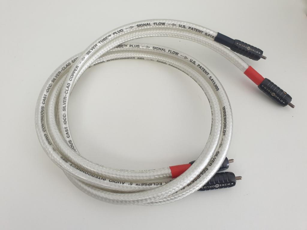 Wirewold Silver Eclipse RCA, TV, Hi-fi & Vidéo, Câbles audio & Câbles de télévision, Envoi, Utilisé, Moins de 2 mètres, Câble Interlink