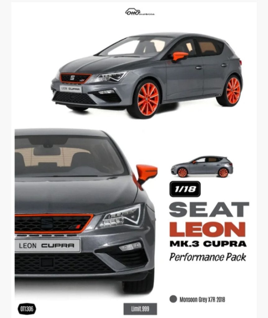 Pré-commande !! Seat Leon Mk3 Cupra Performance Pack 1/18ème, Hobby & Loisirs créatifs, Neuf, OttOMobile, Enlèvement ou Envoi