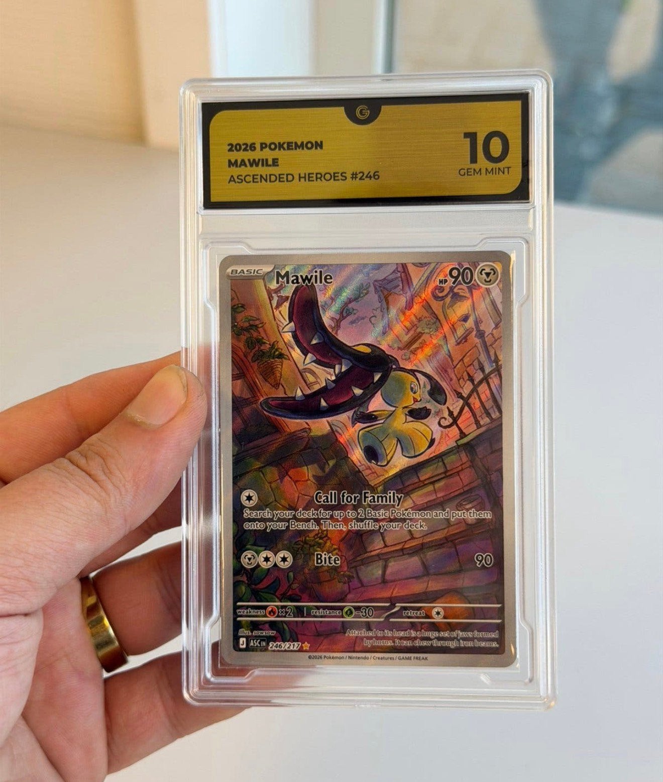 Carte Héros ascensionnés Pokemon Mawile 246/217 GRADE 10 246, Enlèvement ou Envoi, Neuf, Cartes en vrac