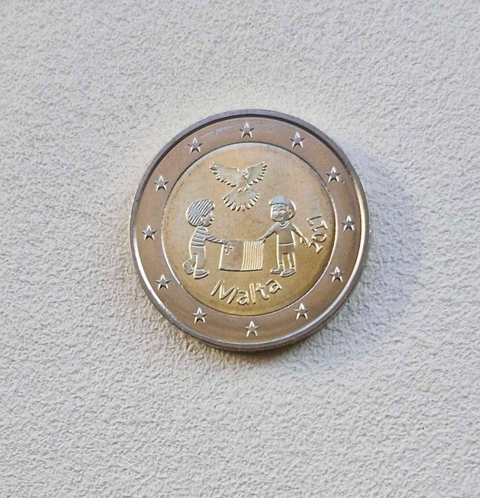 2 euro Malta 2017 'Vrede' UNC, Ophalen of Verzenden, Malta, 2 euro, Losse munt