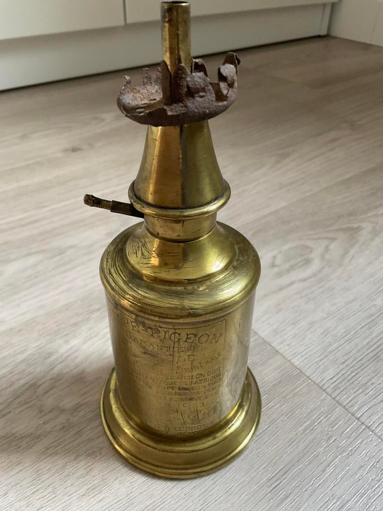 Koperen olielamp, Antiek en Kunst, Ophalen of Verzenden