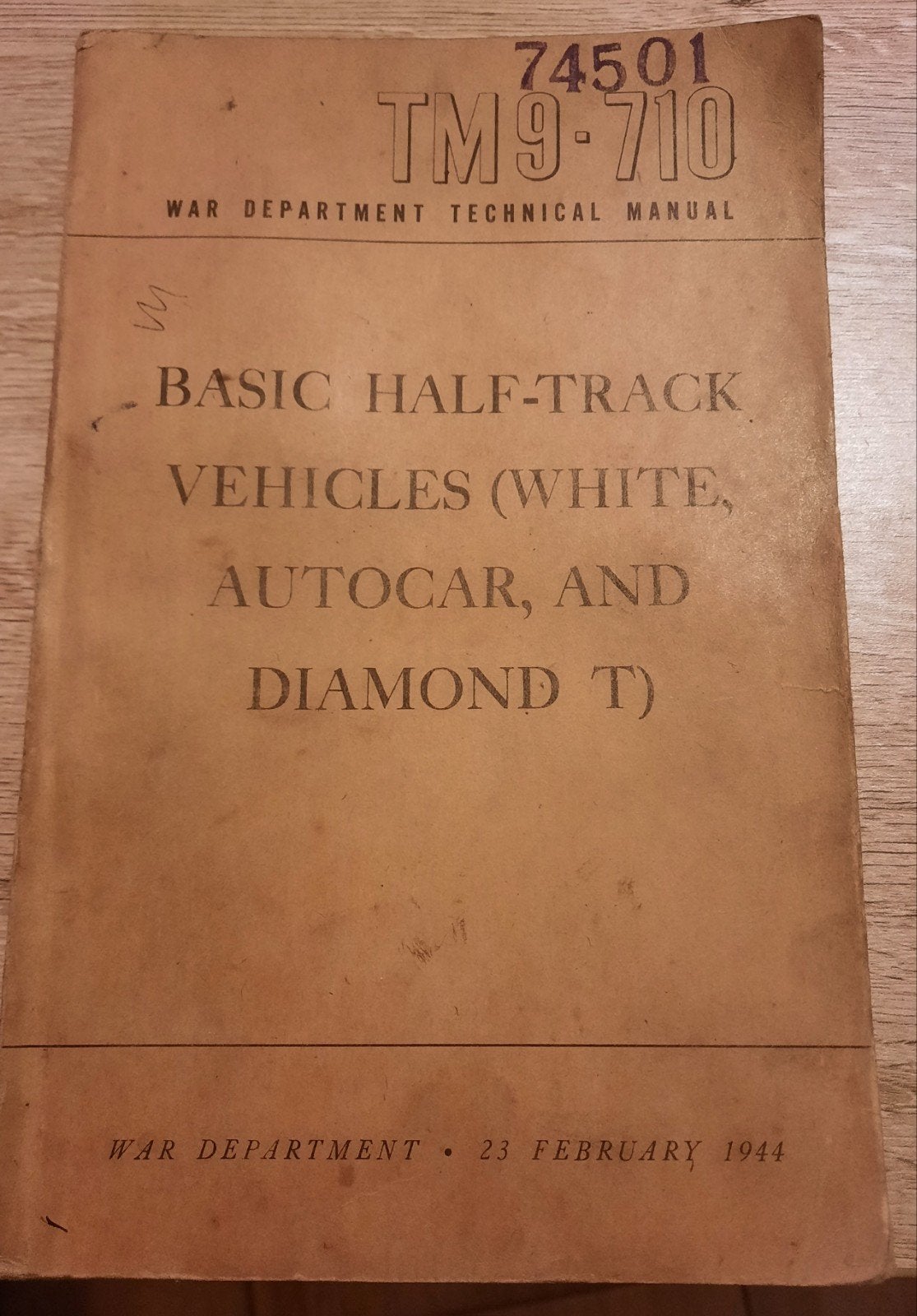 US WWII / Manuel / halftrack, Enlèvement ou Envoi