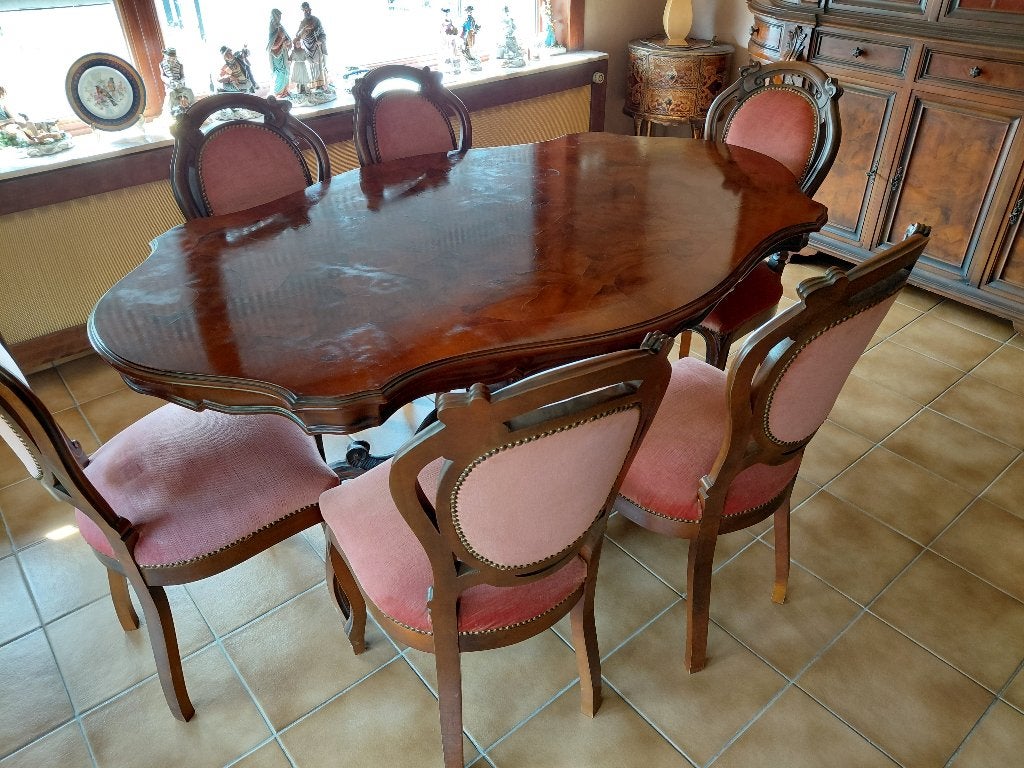 Eettafel met 6 stoelen, Enlèvement, Utilisé