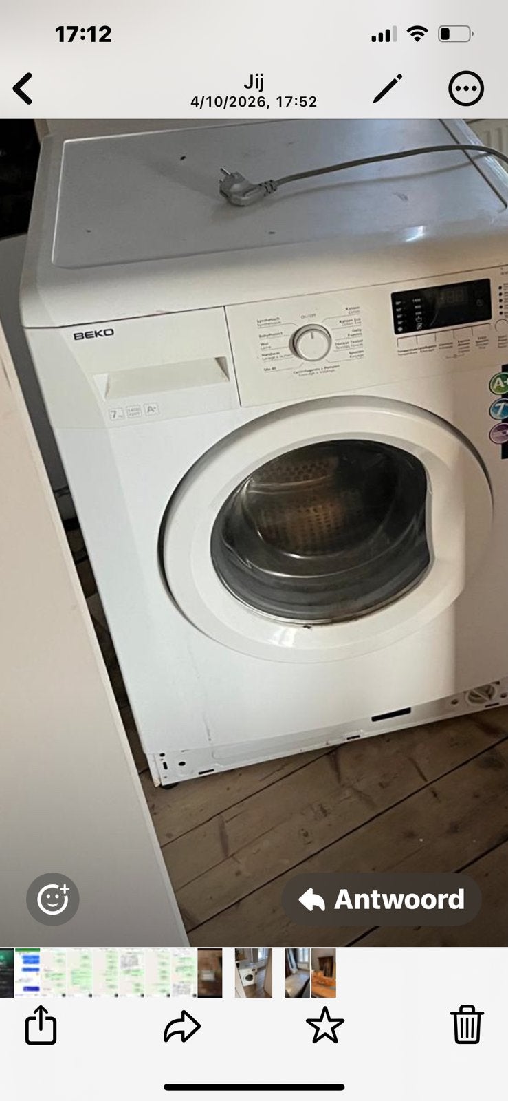 Beko wasmachine,A label, Elektronische apparatuur, Ophalen, Zo goed als nieuw