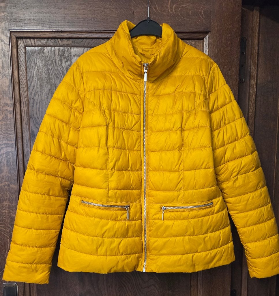 Okergele gewatteerde damesjas, 44, Vêtements | Femmes, Vestes | Été, Enlèvement ou Envoi, Comme neuf, Jaune
