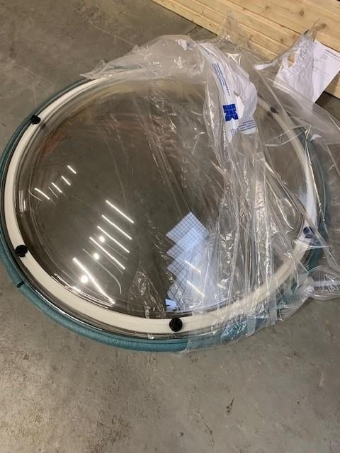 Vijfwandige ronde dakkoepel dia 90cm kleur helder 499€, Doe-het-zelf en Bouw, Ophalen, Nieuw, 80 tot 120 cm, Dakraam