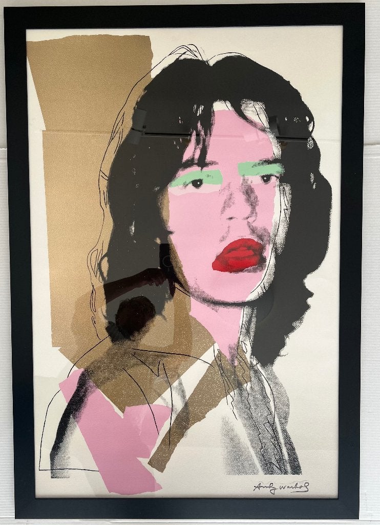 Andy Warhol-Mick Jagger, Antiek en Kunst, Kunst | Litho's en Zeefdrukken, Gestempeld, Ophalen of Verzenden, Portret en Figuren