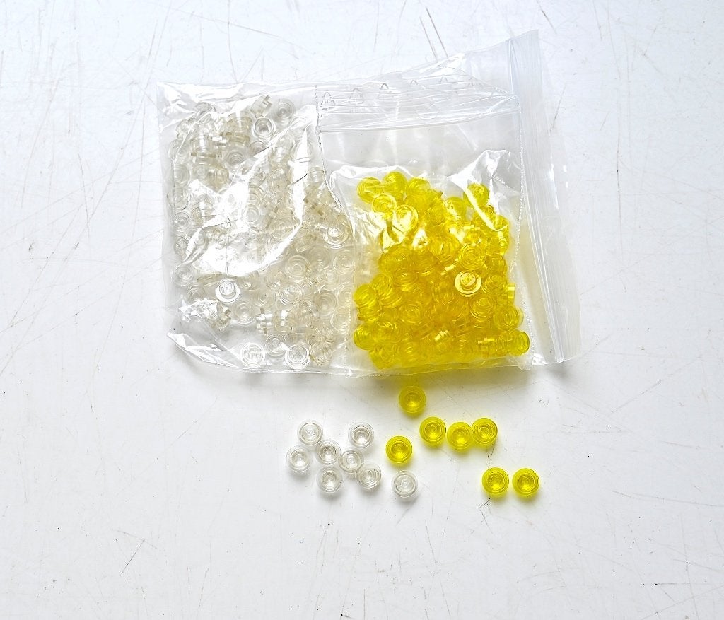 Briques LEGO 1x1 transparentes 2x 100 pièces NEUVES, Enlèvement ou Envoi, Neuf, Briques en vrac, Lego