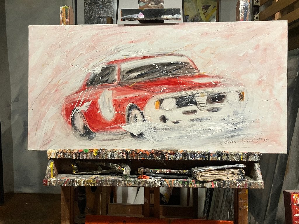 SCHILDERIJ, Antiek en Kunst, Ophalen, Op houten frame