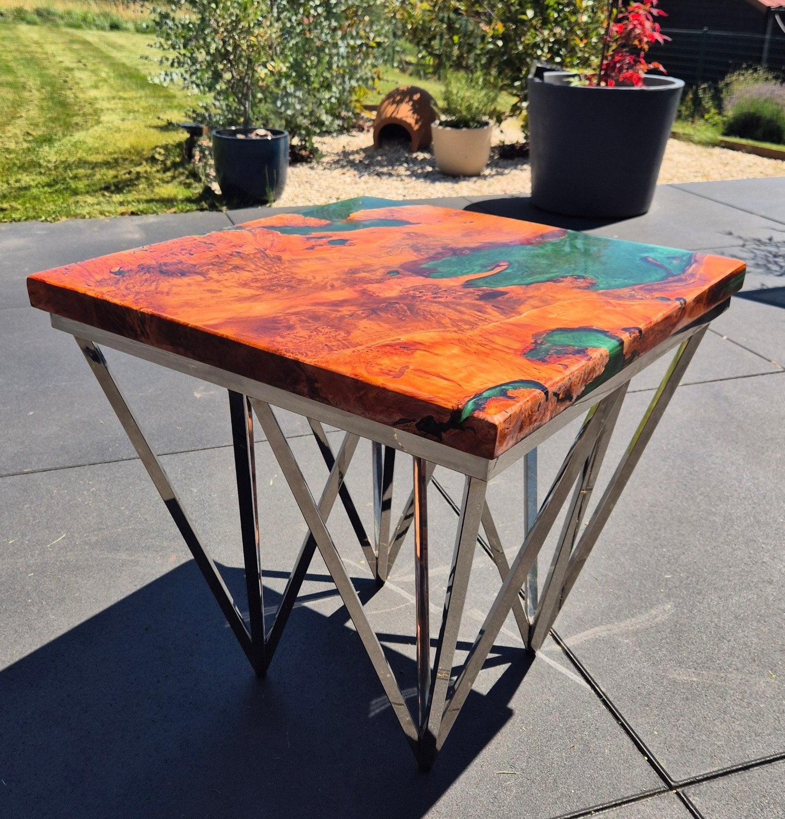 Table basse bois aulne et epoxy, Enlèvement