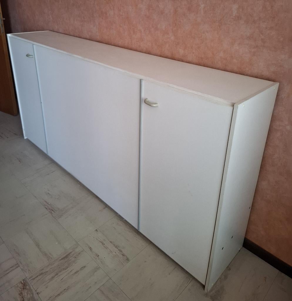 Wit opklapbed of bedkast 1 persoons, Maison & Meubles, Chambre à coucher | Lits, Comme neuf, Une personne, 70 cm ou moins, 210 cm