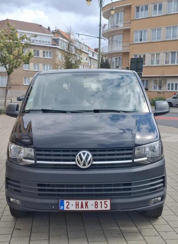 Volkswagen Transporter T6 – Double cabine – Très bon état, Autos, Noir, Diesel, Particulier, Tissu