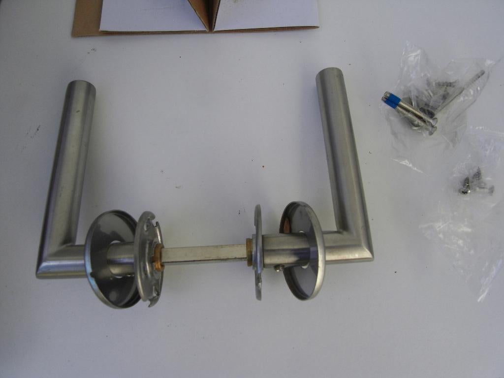DEURKLINKEN INOX 5 STUKS, Enlèvement, Comme neuf, Inox, Loquet ou Poignée