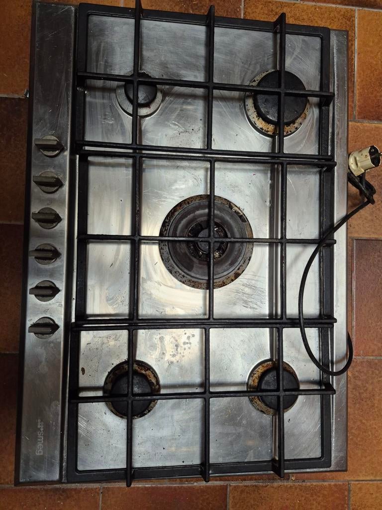 Smeg gaskookplaqt, Elektronische apparatuur, Kookplaten, Ophalen, Gebruikt, Inbouw, Gas
