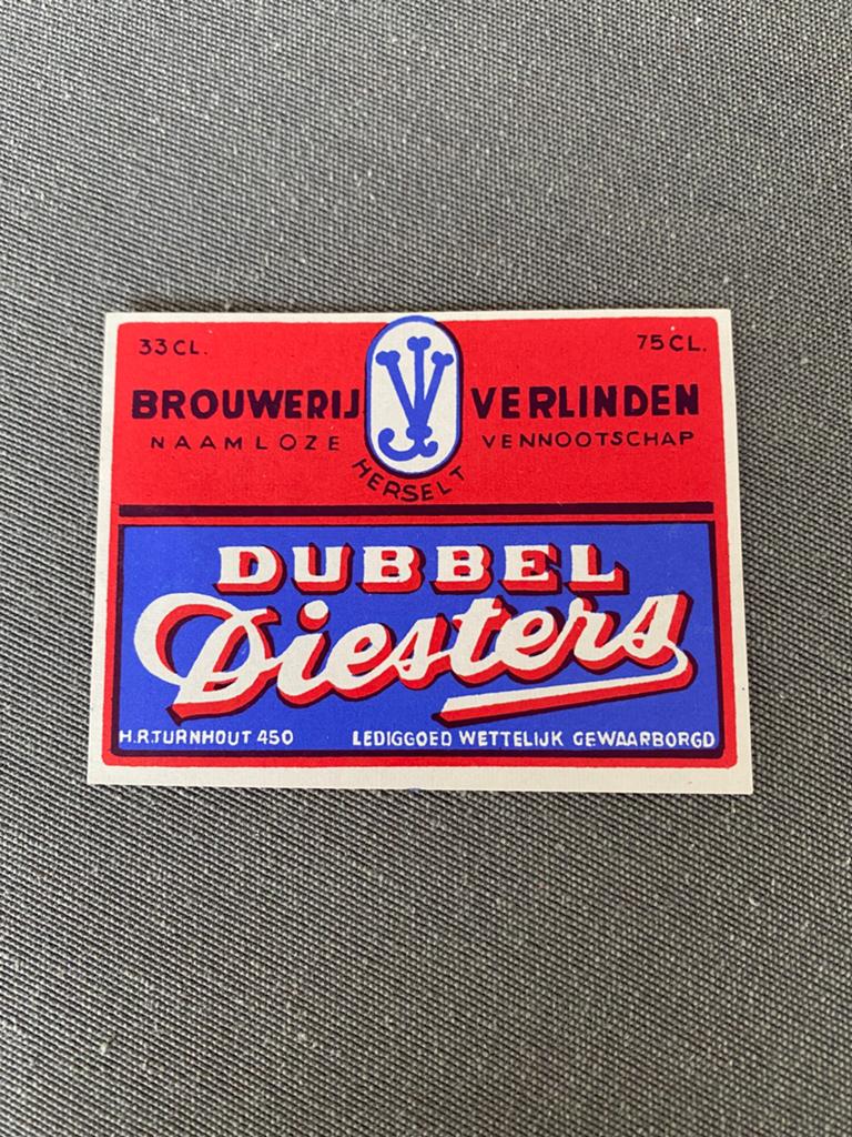 Oud bier etiket brouwerij VERLINDEN te HERSELT, Enlèvement ou Envoi, Utilisé