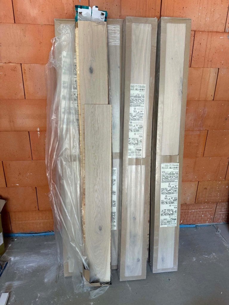Lot parket 11m2, Doe-het-zelf en Bouw, Nieuw, 10 m² of meer, 10 tot 30 cm, Hout