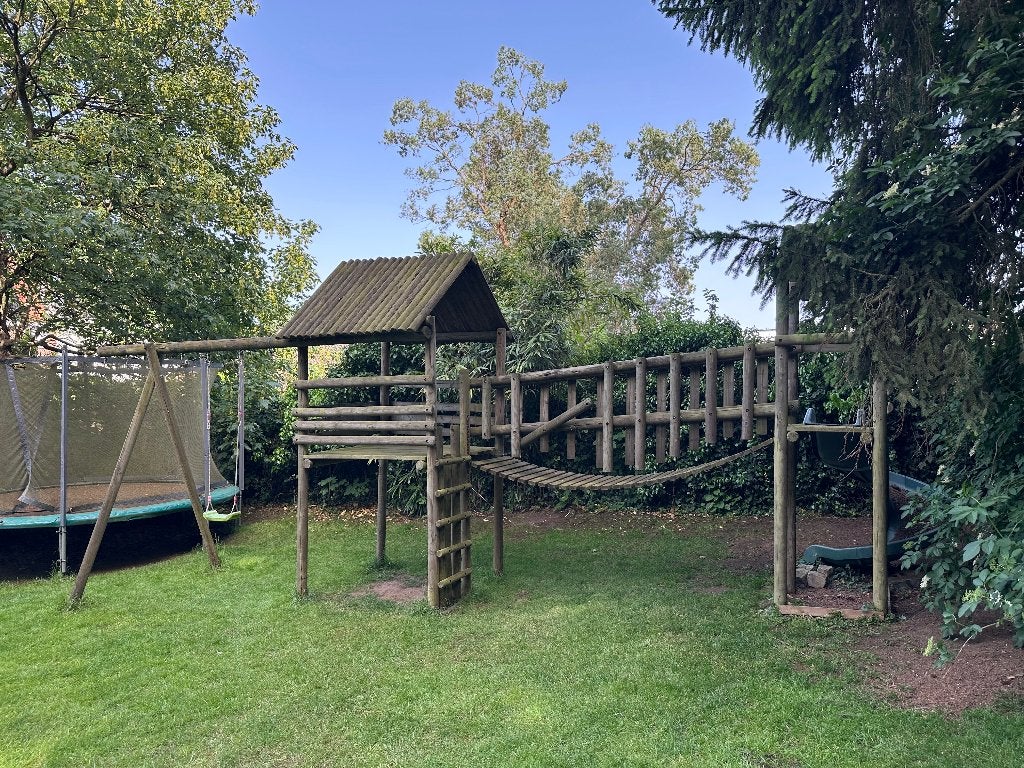 Kindespeeltuig tuin gratis, Kinderen en Baby's, Speelgoed | Buiten | Speeltoestellen, Ophalen, Gebruikt, Loopbrug