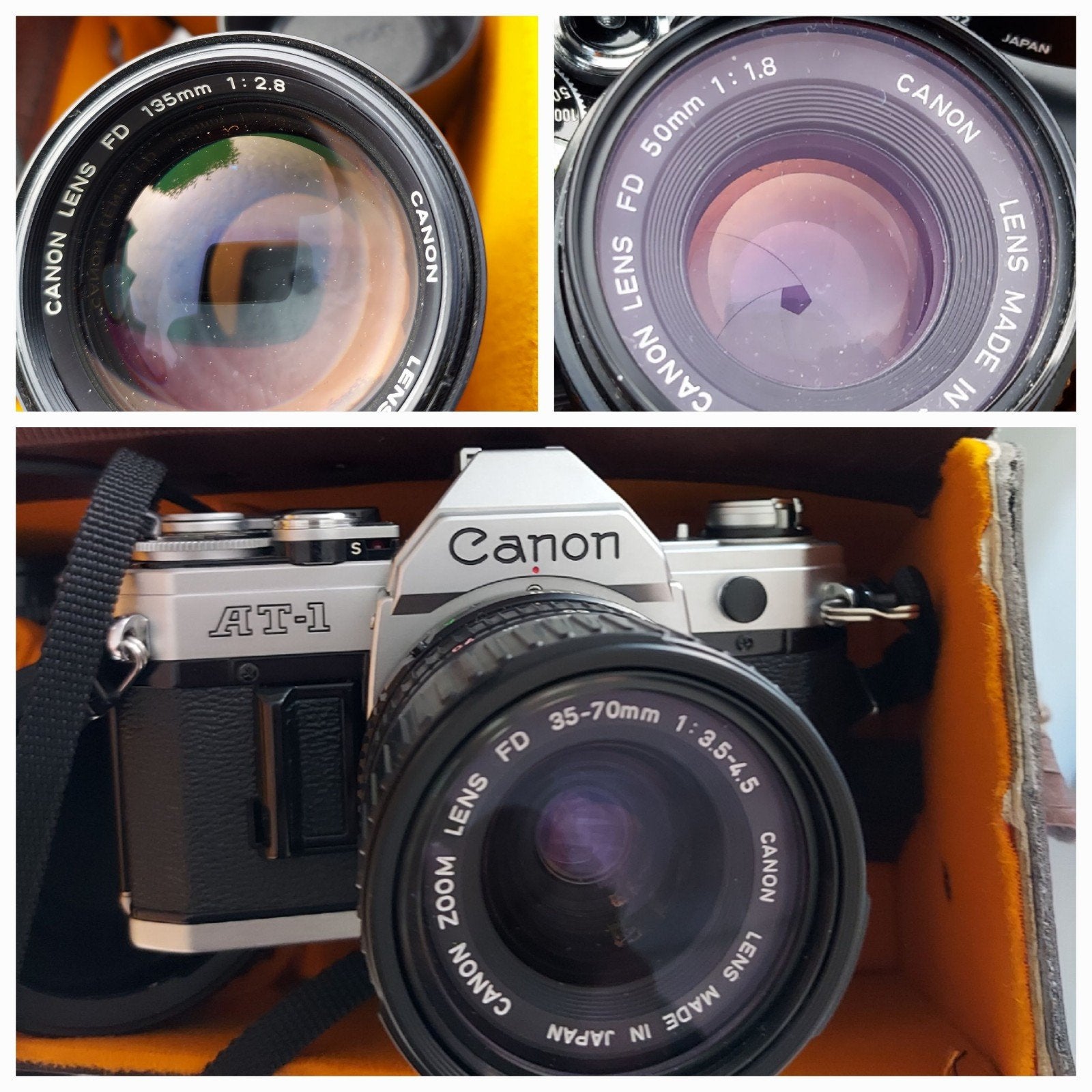 Boîtier Canon avec 4 objectifs, TV, Hi-fi & Vidéo, Appareils photo analogiques, Enlèvement ou Envoi, Canon