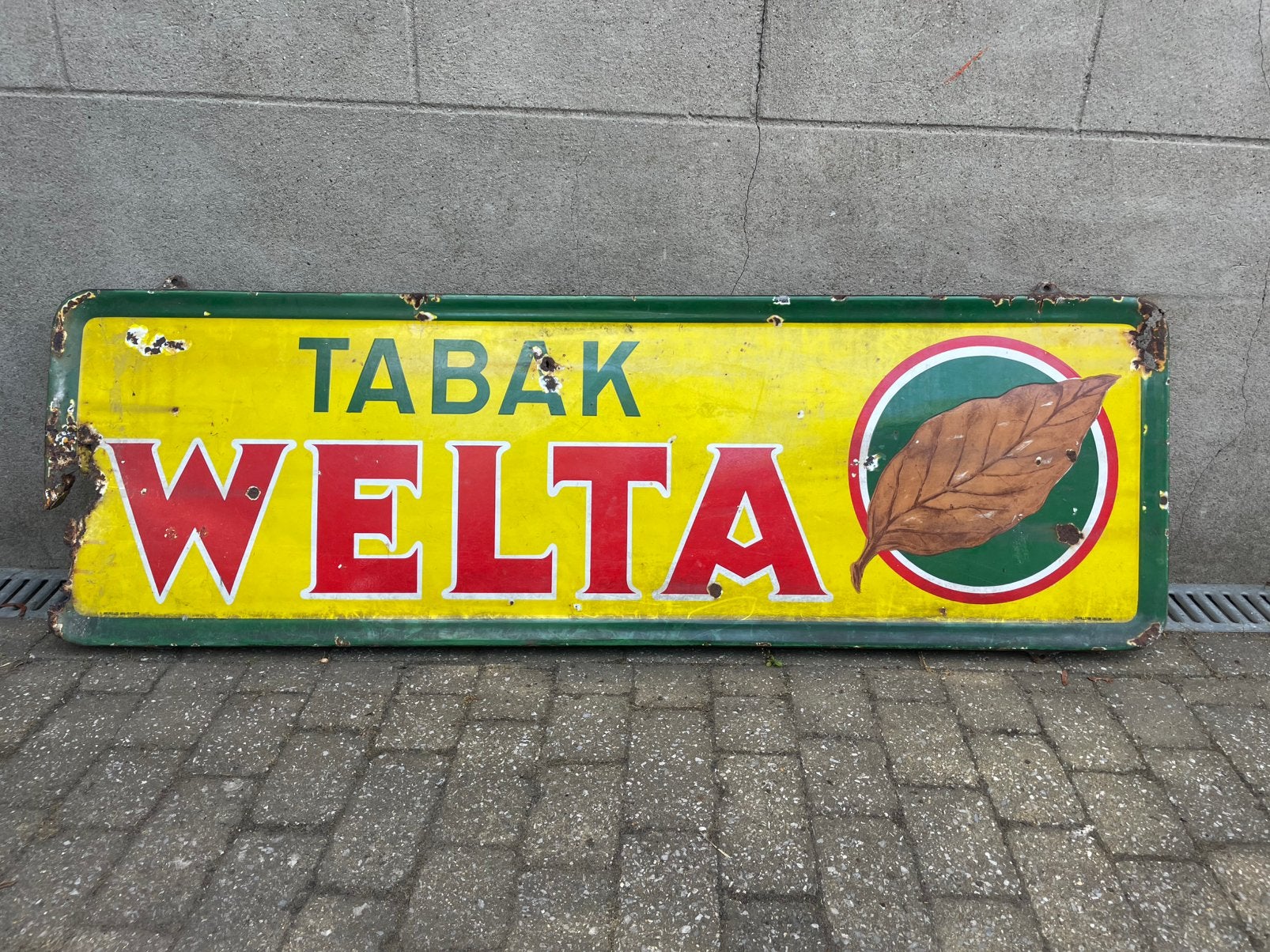 Welte Tabak - emaille bord, Ophalen, Gebruikt, Reclamebord