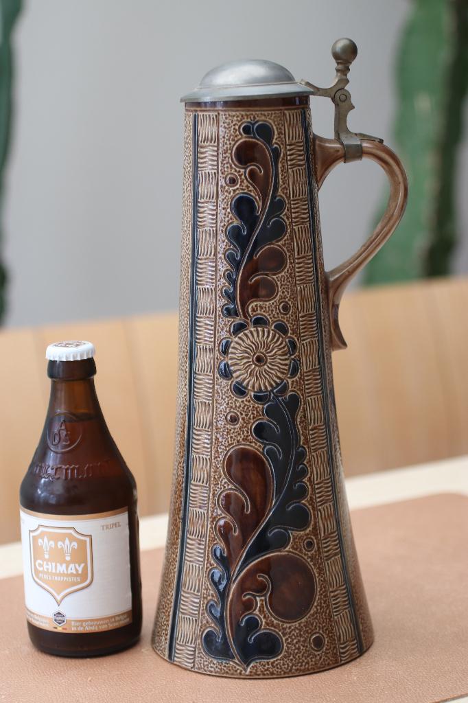 grès chope bière Marzi Remy Allemagne brasserie vintage 1960, Enlèvement ou Envoi