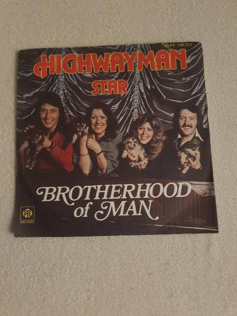 S - Brotherhood Of Man – Highwayman - 1977, Cd's en Dvd's, Overige genres, 7 inch, Ophalen of Verzenden, Zo goed als nieuw