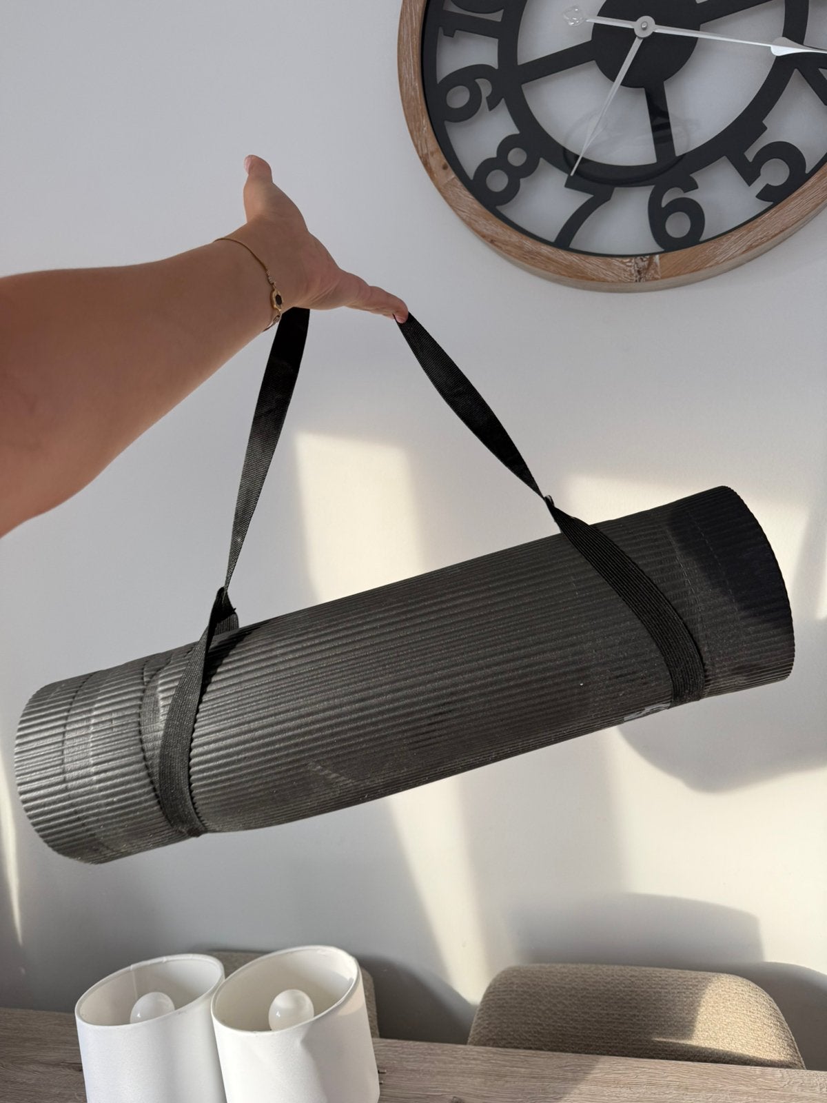 Yoga mat, Sport en Fitness, Massageproducten, Ophalen, Zo goed als nieuw