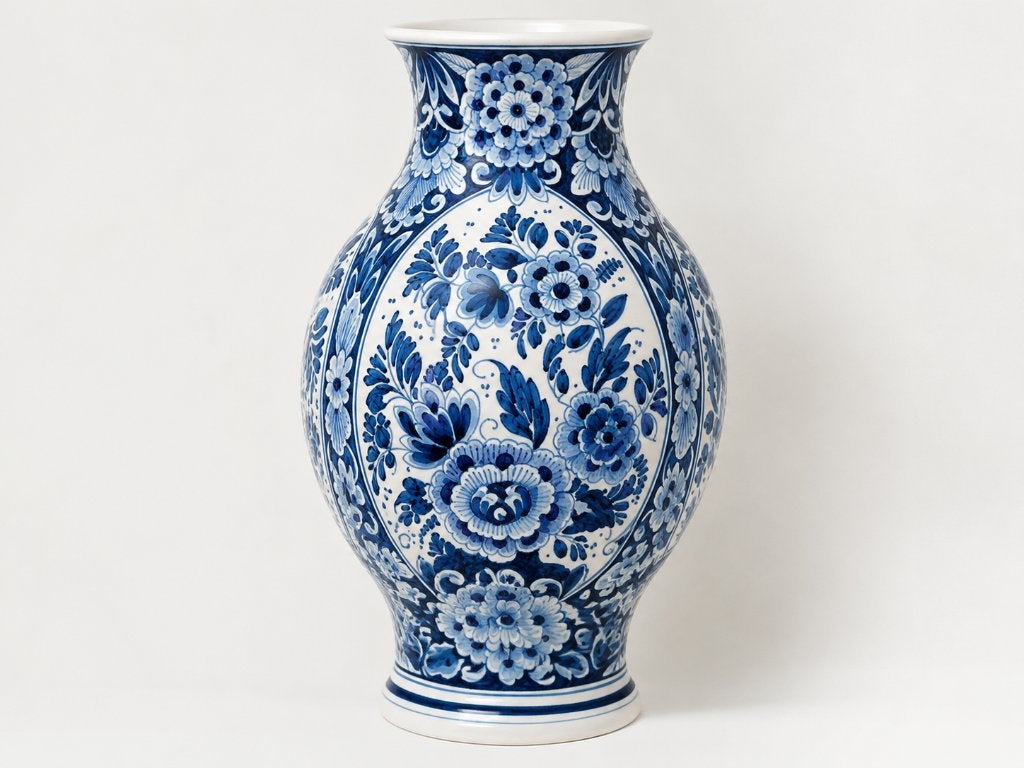 prachtige grote vaas- Oud Delft Holland, handbeschilderd, Ophalen of Verzenden